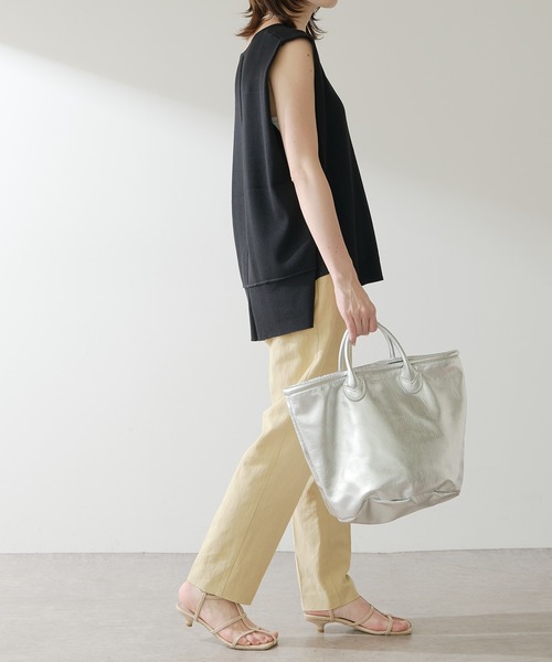 COLLAGE GALLARDAGALANTE（コラージュガリャルダガランテ）の「サイドラメサマーニット（ニット/セーター・レディース・ホワイト/ブラック・FREE）」の22枚目の写真