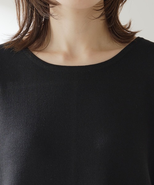 COLLAGE GALLARDAGALANTE（コラージュガリャルダガランテ）の「サイドラメサマーニット（ニット/セーター・レディース・ホワイト/ブラック・FREE）」の9枚目の写真