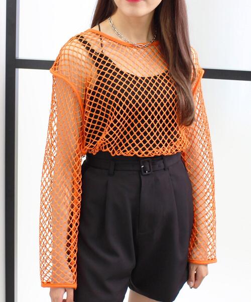 GRIFONI 売れ筋商品|||グリフォーニ Tシャツ トップス レディース Tops Orange フロントタック肩あきトップス｜INGNI(イング) 公式通販｜INGNI