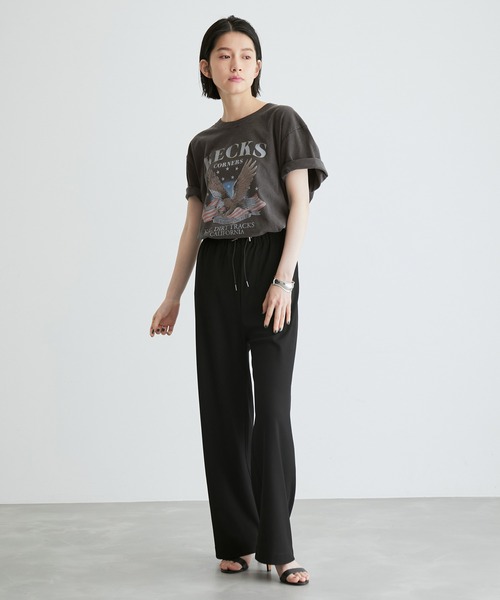 ADAM ET ROPE'(アダムエロペ)の「【GOOD ROCK SPEED】ROCK Tee(Tシャツ/カットソー・レディース・ベージュ/ブラック・FREE)」の6枚目の写真