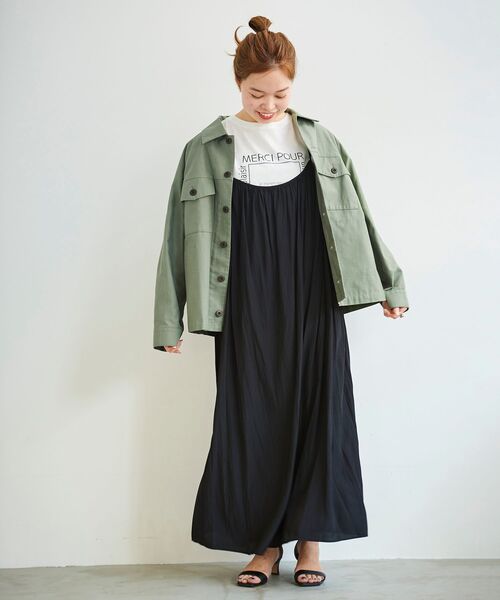 le.coeur blanc（ルクールブラン）の「スクエアロゴプリントTシャツ（Tシャツ/カットソー・レディース・オフホワイト/キャメル・38）」の6枚目の写真