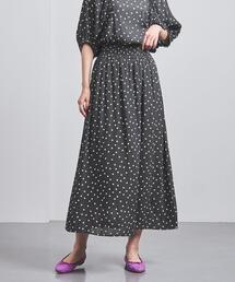 UNITED ARROWS | ドットプリント ギャザー ロングスカート(スカート)