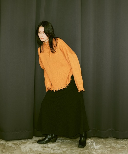 Happy John（ハッピージョン）の「jacquard mermaid skirt/ジャガードマーメイドスカート（スカート・レディース・ブラック/グレー/ブルー/アイボリー・FREE）」の9枚目の写真