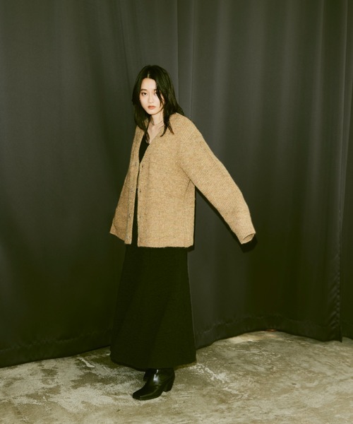 Happy John（ハッピージョン）の「jacquard mermaid skirt/ジャガードマーメイドスカート（スカート・レディース・ブラック/グレー/ブルー/アイボリー・FREE）」の18枚目の写真