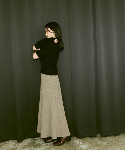 Happy John（ハッピージョン）の「jacquard mermaid skirt/ジャガードマーメイドスカート（スカート・レディース・ブラック/グレー/ブルー/アイボリー・FREE）」の15枚目の写真