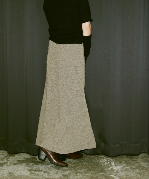 Happy John（ハッピージョン）の「jacquard mermaid skirt/ジャガードマーメイドスカート（スカート・レディース・ブラック/グレー/ブルー/アイボリー・FREE）」の13枚目の写真