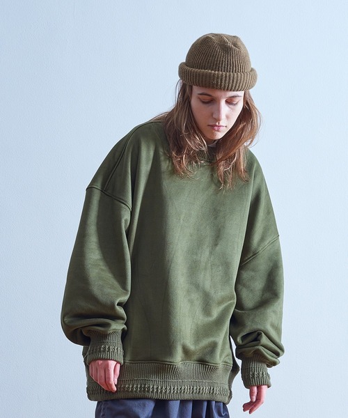 Universal Style Wear(ユニバーサルスタイルウェア)の「Universal Style Wear ライヤー ルーズ クルーネック(スウェット・メンズ・グレー/黄土色系/ブラック/カーキ/ブルーグレー・LARGE/X-LARGE/MEDIUM)」の1枚目の写真
