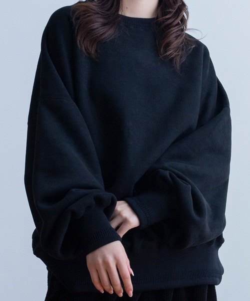 Universal Style Wear(ユニバーサルスタイルウェア)の「Universal Style Wear ライヤー ルーズ クルーネック(スウェット・メンズ・グレー/黄土色系/ブラック/カーキ/ブルーグレー・LARGE/X-LARGE/MEDIUM)」の7枚目の写真