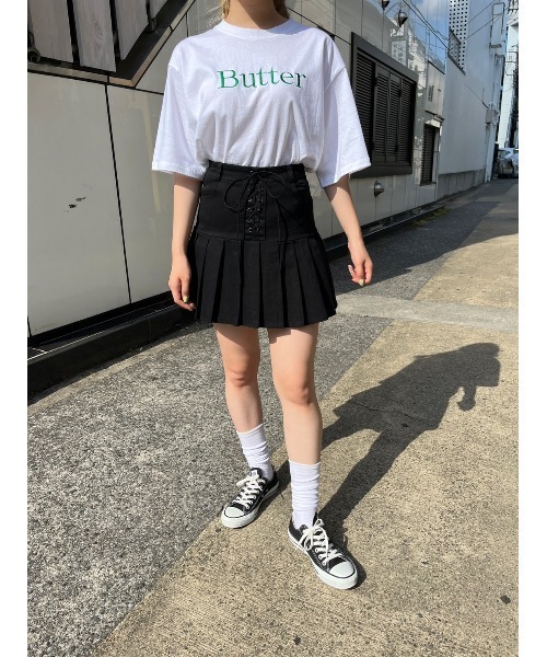 WC（ダブル シー）の「レースアップミニスカート（スカート・レディース・アイボリー/ブラック・FREE）」の11枚目の写真