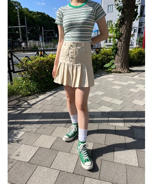 WC（ダブル シー）の「レースアップミニスカート（スカート・レディース・アイボリー/ブラック・FREE）」の21枚目の写真