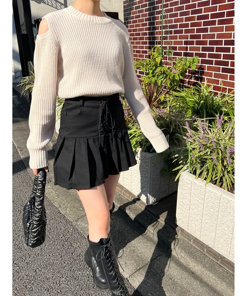 WC（ダブル シー）の「レースアップミニスカート（スカート・レディース・アイボリー/ブラック・FREE）」の15枚目の写真