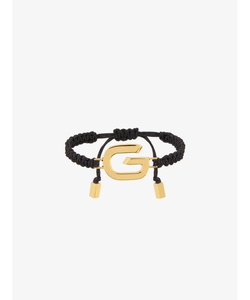 GIVENCHY（ジバンシイ）の「コード付きGリンクブレスレット（ブレスレット・メンズ・ブラック×ゴールド・ONE SIZE）」の3枚目の写真