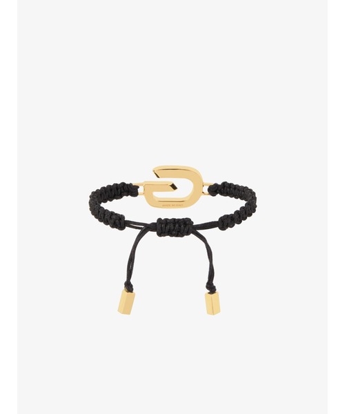 GIVENCHY（ジバンシイ）の「コード付きGリンクブレスレット（ブレスレット・メンズ・ブラック×ゴールド・ONE SIZE）」の2枚目の写真