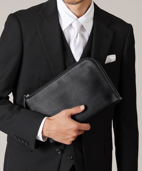 TAKEO KIKUCHI（タケオキクチ）の「【ベーシック】レザー クラッチバッグ（クラッチバッグ・メンズ・ネイビー/ブラック/ブラウン系/ブラック系・00）」の20枚目の写真