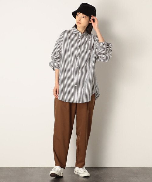 Purple&Yellow（パープルアンドイエロー）の「ストライプビッグシャツ（シャツ/ブラウス・メンズ・ブラウン/ブルー・LARGE/MEDIUM）」の12枚目の写真