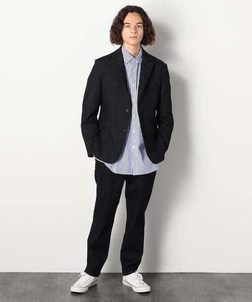 Purple&Yellow（パープルアンドイエロー）の「ストライプビッグシャツ（シャツ/ブラウス・メンズ・ブラウン/ブルー・LARGE/MEDIUM）」の5枚目の写真