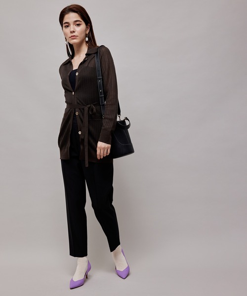 ROPE'（ロペ）の「ポーチ付き/2WAYセンターシームバケットミドルバッグ（ショルダーバッグ・レディース・ブラック/キャメル・FREE）」の21枚目の写真