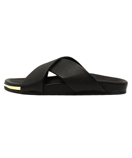 LE TALON（ルタロン）の「◆Le Talon GRISE ◆ ◇レザークロスフラットサンダル（サンダル・レディース・ブラック・38/36/37/35）」の4枚目の写真