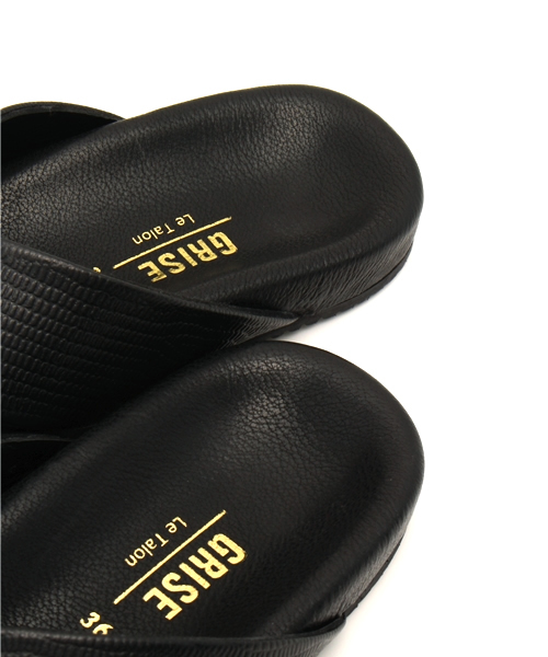 LE TALON（ルタロン）の「◆Le Talon GRISE ◆ ◇レザークロスフラットサンダル（サンダル・レディース・ブラック・38/36/37/35）」の8枚目の写真