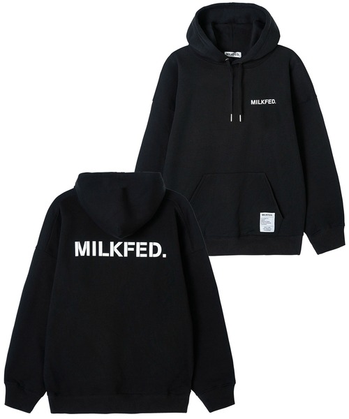 MILKFED.(ミルクフェド)の「BASIC STENCIL BIG SWEAT HOODIE(パーカー・レディース・ベージュ/ブラック/オフホワイト/グリーン/ライトブルー/ライトピンク/ライトグレー/パープル・L/M)」の15枚目の写真
