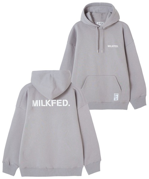 MILKFED.(ミルクフェド)の「BASIC STENCIL BIG SWEAT HOODIE(パーカー・レディース・ベージュ/ブラック/オフホワイト/グリーン/ライトブルー/ライトピンク/ライトグレー/パープル・L/M)」の21枚目の写真