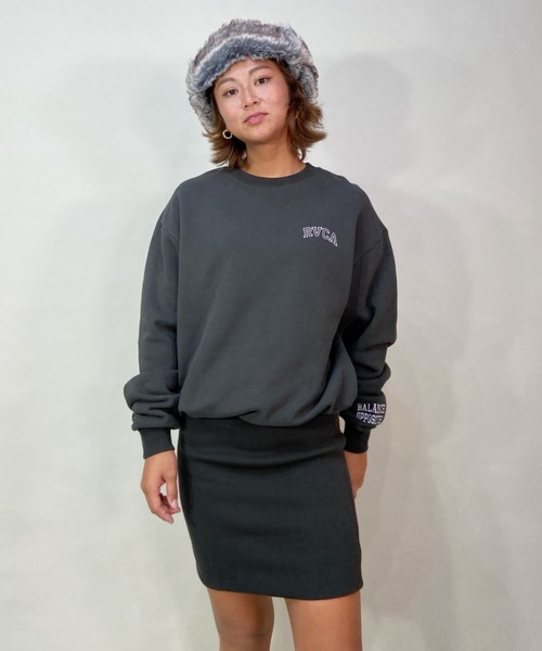 RVCA(ルーカ)の「RVCA/ルーカ ルーズシルエット/スウェットワンピース BC044-380(ワンピース・レディース・ホワイト/ブラック/ブルー・S/M)」の2枚目の写真