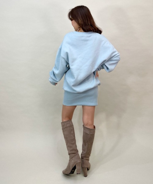 RVCA(ルーカ)の「RVCA/ルーカ ルーズシルエット/スウェットワンピース BC044-380(ワンピース・レディース・ホワイト/ブラック/ブルー・S/M)」の7枚目の写真