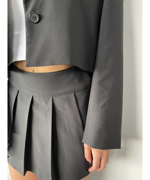 EGOIST(エゴイスト)の「ダークカラーシングルジャケット(その他アウター・レディース・ブラック/ダークグレー/マルチ・FREE)」の4枚目の写真