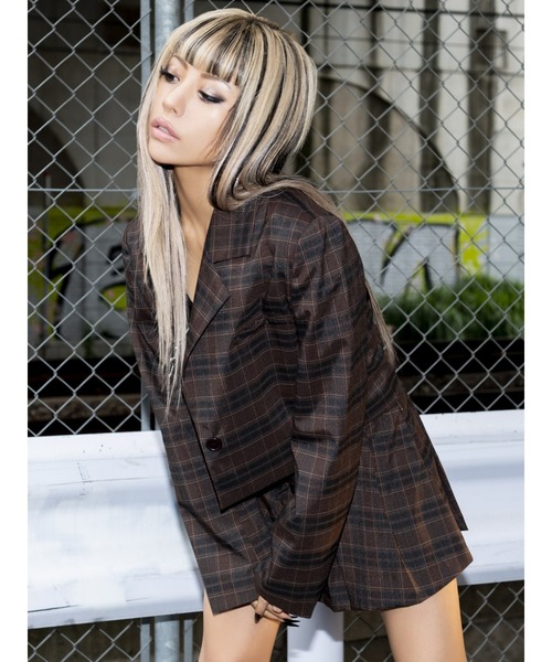 EGOIST(エゴイスト)の「ダークカラーシングルジャケット(その他アウター・レディース・ブラック/ダークグレー/マルチ・FREE)」の8枚目の写真