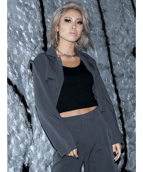 EGOIST(エゴイスト)の「ダークカラーシングルジャケット(その他アウター・レディース・ブラック/ダークグレー/マルチ・FREE)」の12枚目の写真