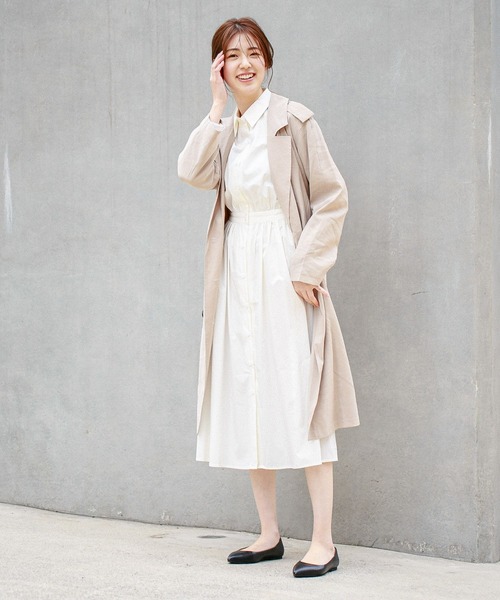 Love,Bonito（ラブボニート）の「オデル シャツドレス（ワンピース・レディース・ホワイト/ブラック・MEDIUM/SMALL/LARGE/X-SMALL）」の3枚目の写真