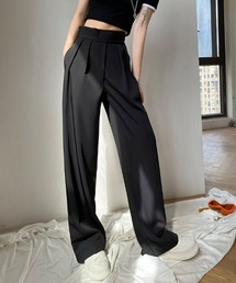 マジックテープハイウエストワイドパンツ