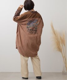 DOUBLE NAME（ダブルネーム）の「ROLLER DOME BACK 刺しゅうシャツワンピース（シャツワンピース・レディース）」