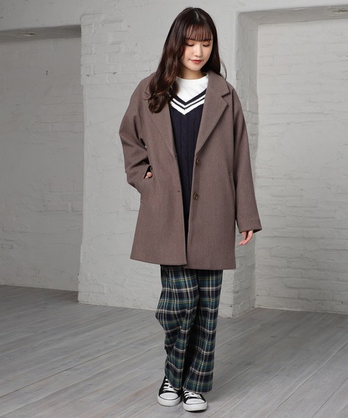 Honeys(ハニーズ)の「テーラードコート(その他アウター・レディース・アイボリー/ブラウン系その他/ベージュ系その他/ブラック/ライム/ピンク・L/S/M/LL)」の20枚目の写真