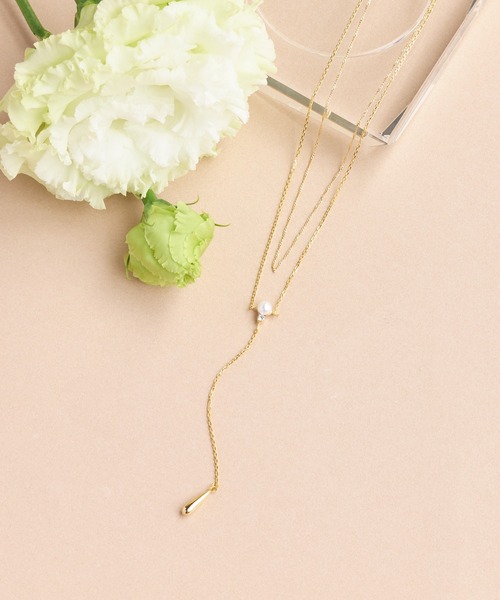 Phoebe（フィービィー）の「クラスレイヤードパールネックレス（ネックレス・レディース・ピンクゴールド/イエローゴールド・FREE）」の7枚目の写真