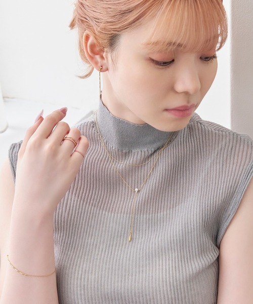 Phoebe（フィービィー）の「クラスレイヤードパールネックレス（ネックレス・レディース・ピンクゴールド/イエローゴールド・FREE）」の5枚目の写真