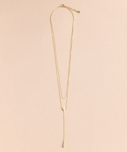 Phoebe（フィービィー）の「クラスレイヤードパールネックレス（ネックレス・レディース・ピンクゴールド/イエローゴールド・FREE）」の4枚目の写真