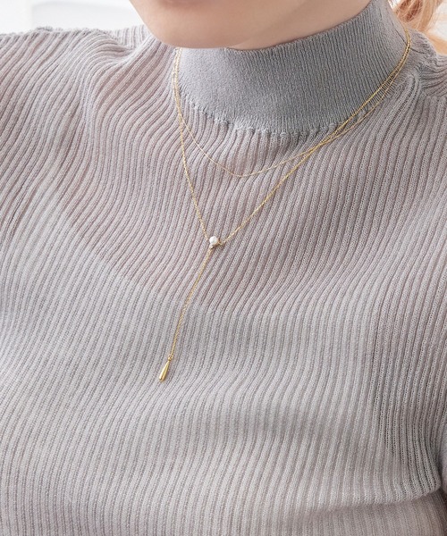 Phoebe（フィービィー）の「クラスレイヤードパールネックレス（ネックレス・レディース・ピンクゴールド/イエローゴールド・FREE）」の9枚目の写真