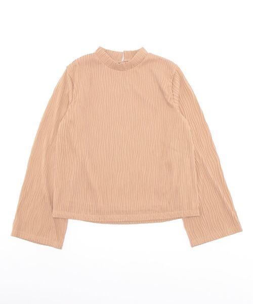 KOBE LETTUCE(コウベレタス)の「ジャガードウェーブデザインフレアスリーブハイネックトップス(シャツ/ブラウス・レディース・ブラック/ベージュ/ホワイト系・FREE)」の14枚目の写真