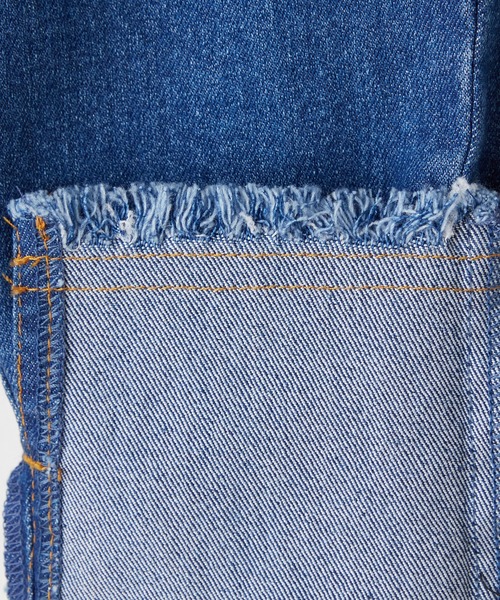 CIAOPANIC TYPY（チャオパニックティピー）の「【KIDS】裾スリットデニムフリンジレギパン（デニムパンツ・キッズ・ネイビー/ブラック・M/L/S/XXL/XL）」の12枚目の写真