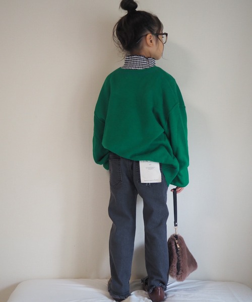 CIAOPANIC TYPY（チャオパニックティピー）の「【KIDS】裾スリットデニムフリンジレギパン（デニムパンツ・キッズ・ネイビー/ブラック・M/L/S/XXL/XL）」の18枚目の写真