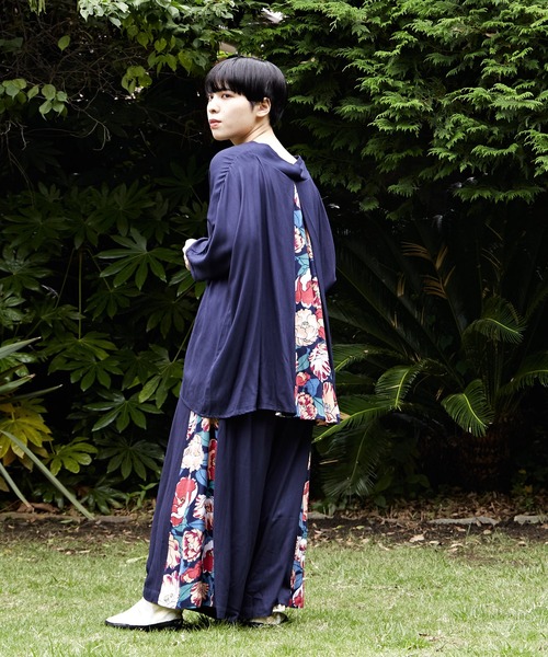 カヤ（カヤ）の「【カヤ】花ざかり八掛ワイドパンツ（その他パンツ・レディース・ブラック/グリーン/ダークネイビー/ライトパープル/ネイビー・FREE）」の18枚目の写真