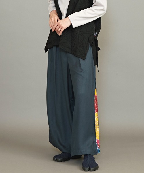 カヤ（カヤ）の「【カヤ】花ざかり八掛ワイドパンツ（その他パンツ・レディース・ブラック/グリーン/ダークネイビー/ライトパープル/ネイビー・FREE）」の11枚目の写真