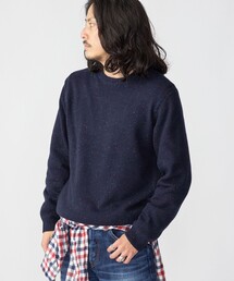 *SHIPS: カラー ネップ クルーネック ニット