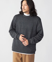 *SHIPS: カラー ネップ クルーネック ニット