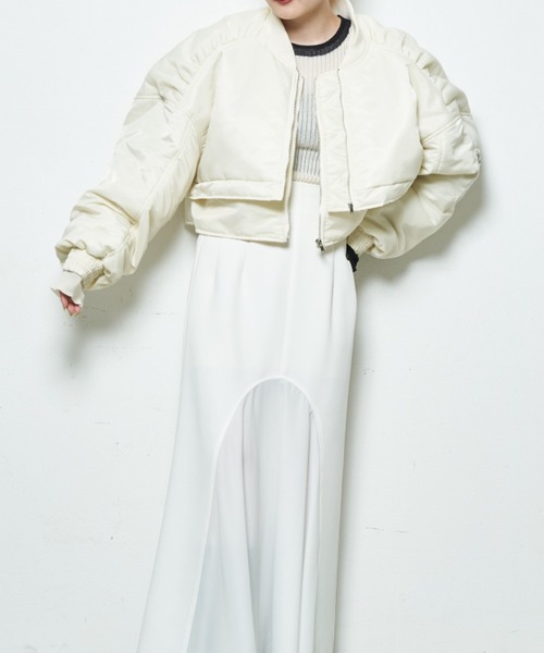 Solace（ソレイス）の「ボリュームスリーブショート MA-1（MA-1・レディース・ブラック/アイボリー・FREE）」の17枚目の写真