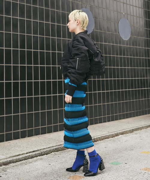 Solace（ソレイス）の「ボリュームスリーブショート MA-1（MA-1・レディース・ブラック/アイボリー・FREE）」の11枚目の写真