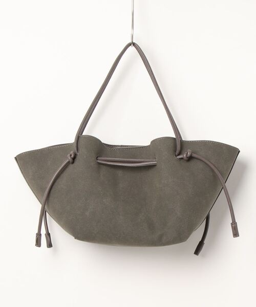 Te chichi（テチチ）の「ポーチ付キンチャクトートバッグ（ハンドバッグ・レディース・チャコール/オレンジ・ﾌﾘ-）」の3枚目の写真