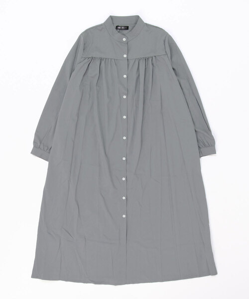 FREE STYLISTS（フリー スタイリスト）の「バンドカラーマキシ丈シャツワンピース（シャツワンピース・レディース・ブラック/グレー/ブラウン/ベージュ/ダークグリーン/ネイビー/ボルドー/ブルー・FREE）」の14枚目の写真