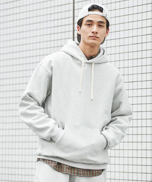 coen（コーエン）の「ヘビーウェイト裏起毛パーカー(セットアップ可能)（パーカー・メンズ・ダークグリーン/グレー・S/M/L/XL）」の2枚目の写真